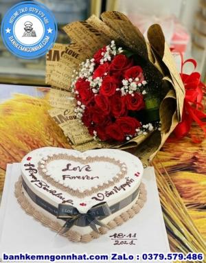 Combo Bánh Kem Và Hoa Tươi 16